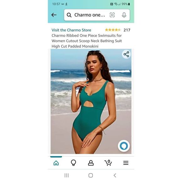 NWT CHARMO CUT OUT ONE PIECE SWIMSUIT - Picture 2 of 4